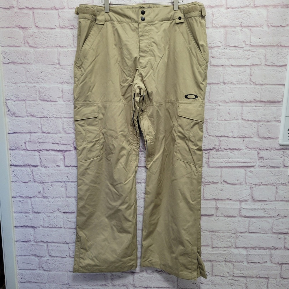 Oakley BioZone Insulated Snow Pants XL Waterproof Ski Snowboard Khaki Regulr Fit